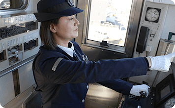 乗務開始の様子