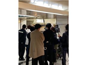 地下街での撮影風景