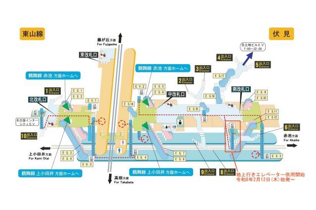 伏見駅の構内図