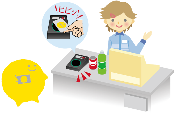 レジでマナカを使用する画像