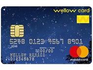 wellow cardは、オリコ発行のMasterCard（星空・宇宙兄弟）、JCBの3種類からお選びいただけます。MasterCard・星空の券面画像です。
