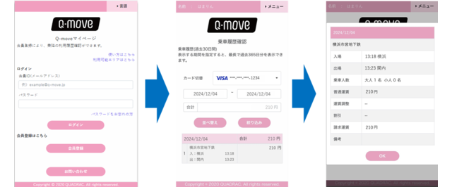 Q-moveのWebサイトのイメージ画像